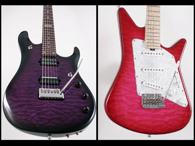 L-R: new John Petrucci and Albert Lee models